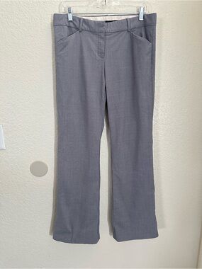 Theory Women’s Gray Wool Blend Work Pants Size 10 Career Wear Mid Rise